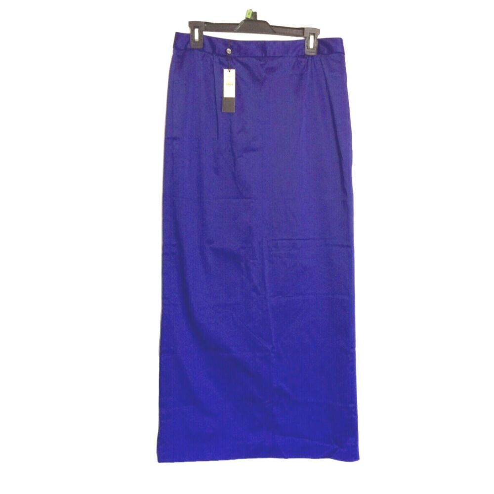 Talbots Skirt  Full Slit Purple Lined Zipper Wedding Guest Formal Bridal Size 8